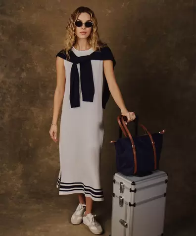 Vestido Midi Sin Mangas Para Mujer