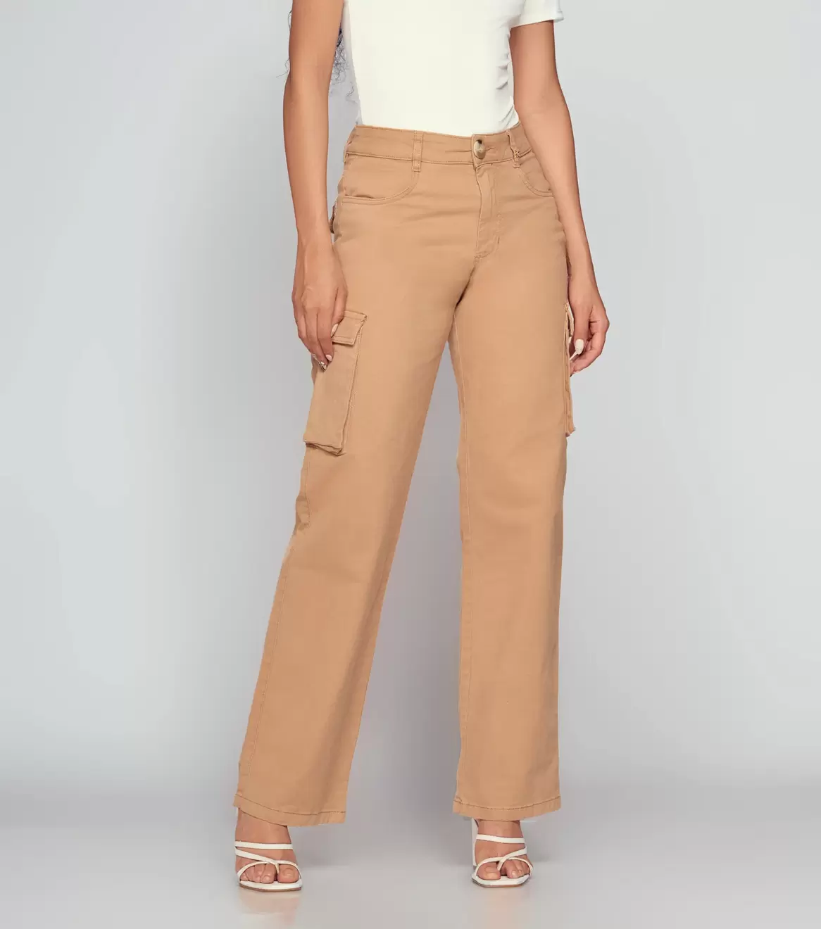 Pantalon Para Mujer Mariana Tipo Cargo Unicolor Derek