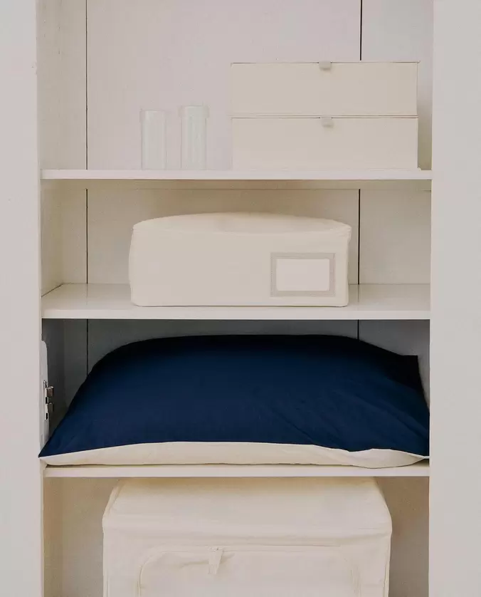 FUNDA DE ALMOHADA REVERSIBLE Y CAJAS ORGANIZACIÓN