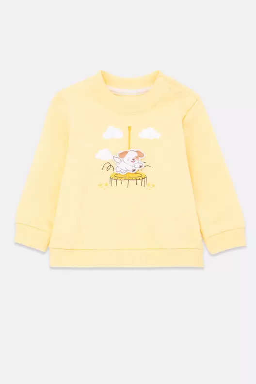 Buzo cerrado con aplique divertido para bebé unisex