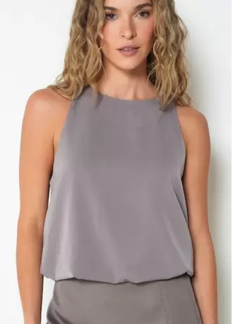 Camisa manga sisa cuello redondo