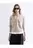 Buso Half Zipper Crop Para Mujer Beige