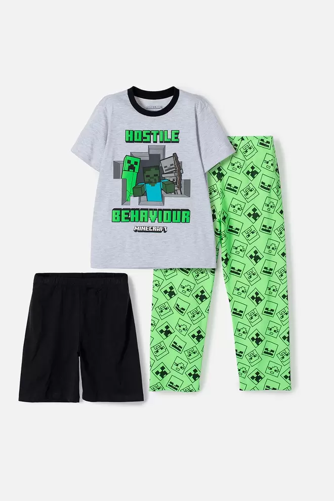 PIJAMA DE MINECRAFT PANTALÓN LARGO MULTICOLOR PARA NIÑO