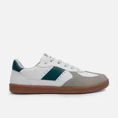 Tenis elisabett de cuero para mujer - Verde