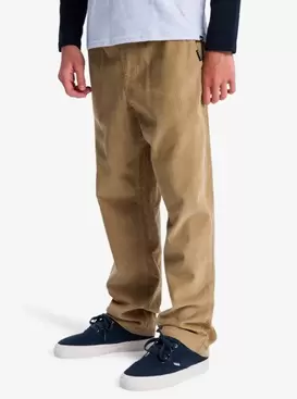 Taxer Cord Pantalón con cintura elástica Beige chicos 8-16