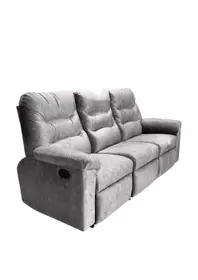 Sofá Reclinable Luxury De 3 Puestos 2 Reclinan De Botón