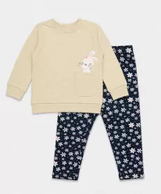 Conjunto Leggings y Buzo Para Recién Nacida