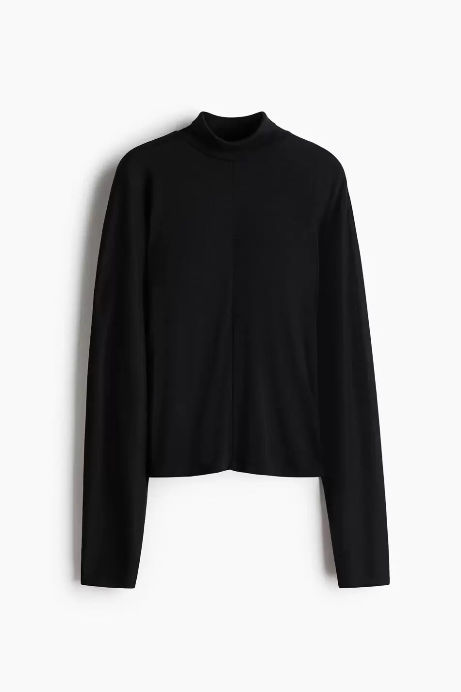 Blusa de manga murciélago con cuello alto