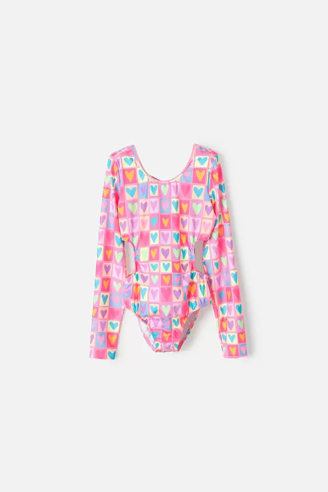 VESTIDO DE BAÑO MIC MANGA LARGA MULTICOLOR PARA NIÑA