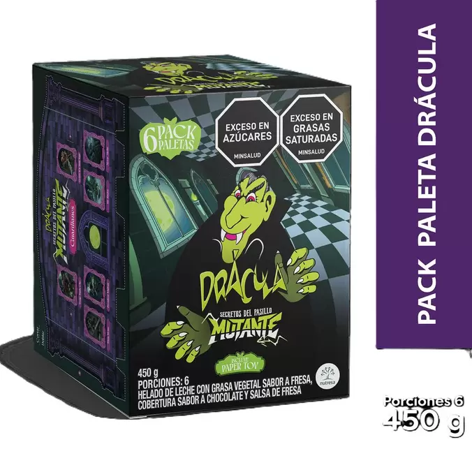 Dracula Paleta de Helado 6 Unidades / 75 g / 2.6 oz