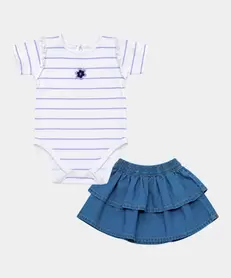 Conjunto Falda y Body Para Recién Nacida