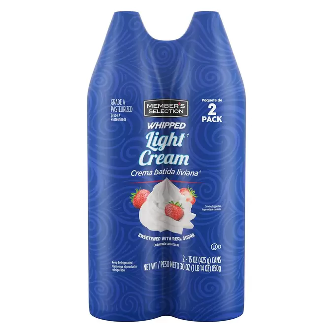 Member's Selection Crema Batida 2 Unidades 425 g / 15 oz