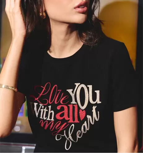 Camiseta manga corta estampada