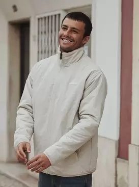 Urban Storm Reversible Polar de sherpa con cremallera Beige Hombre