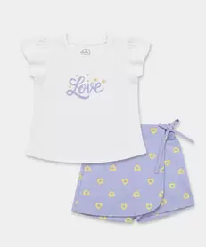 Conjunto Falda y Camiseta Para Bebé Niña