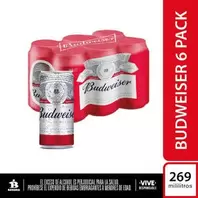 Cerveza LATA 6 UND BUDWEISER 1614 ml