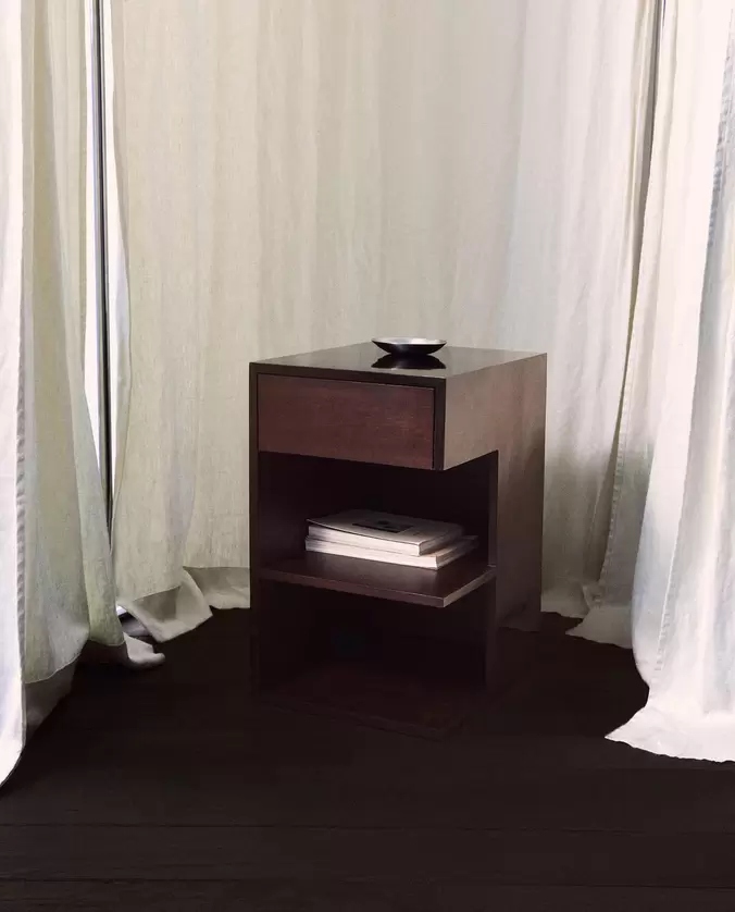 MESITA LACADA MADERA MANGO