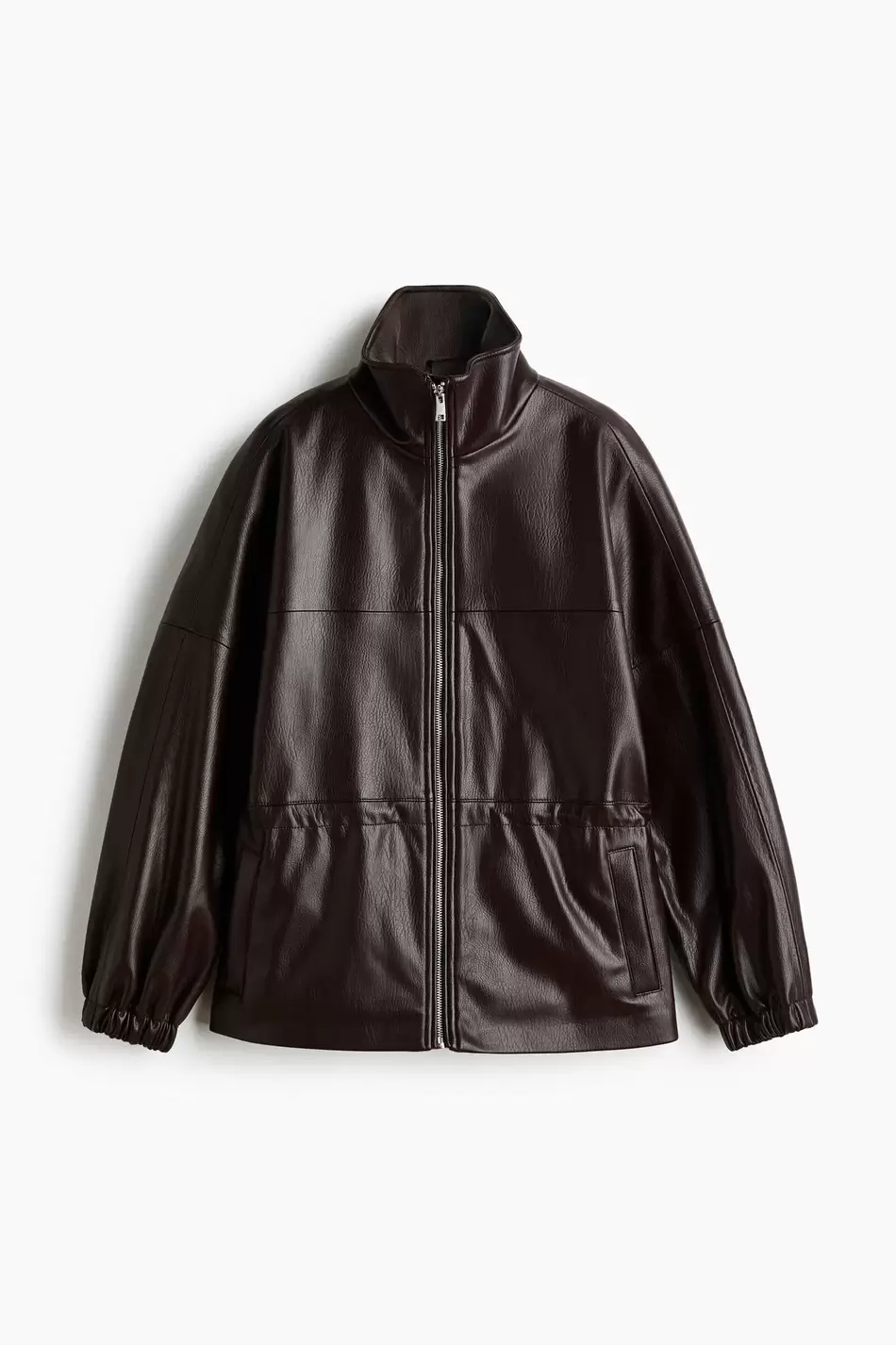 Chaqueta oversize con cordón de ajuste