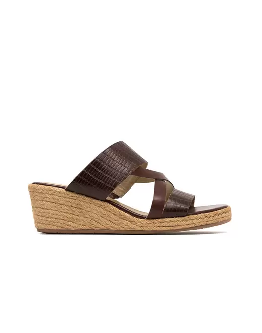 Sandalia Plataforma en Cuero color Café para Mujer - Marca JOSH Ref. GLASS1807