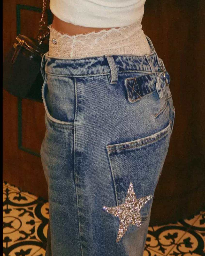 Wide Leg con Estrellas - 716061 - PREVENTA