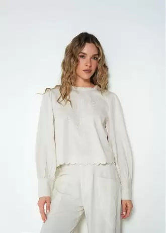 Camisa manga larga con bordado