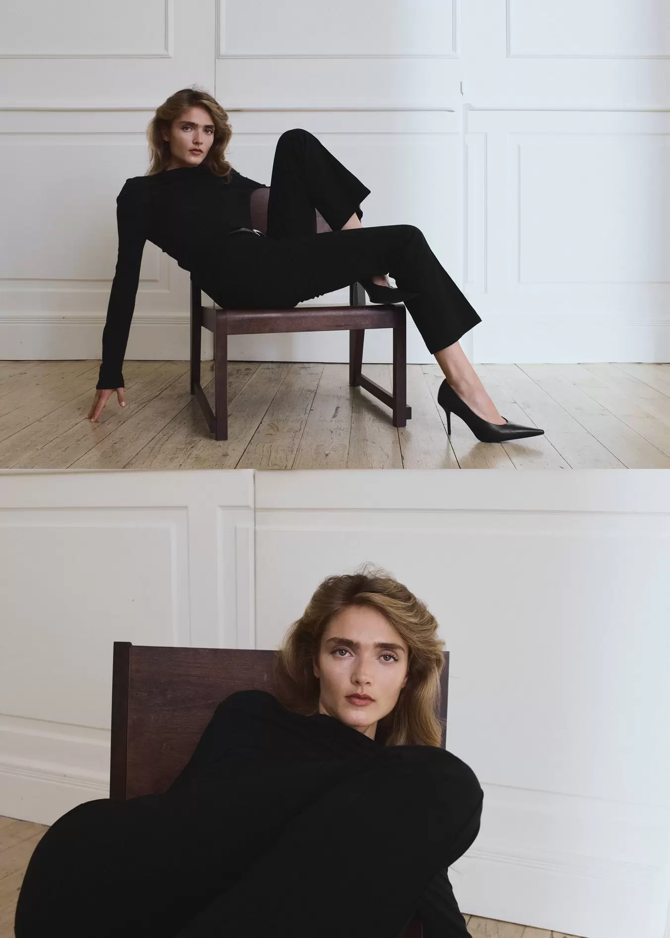 High-waist crop trousers