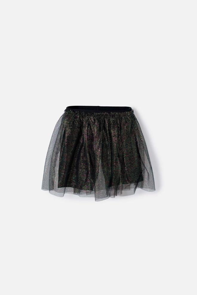 FALDA DE MIC CON TULL NEGRO PARA NIÑA