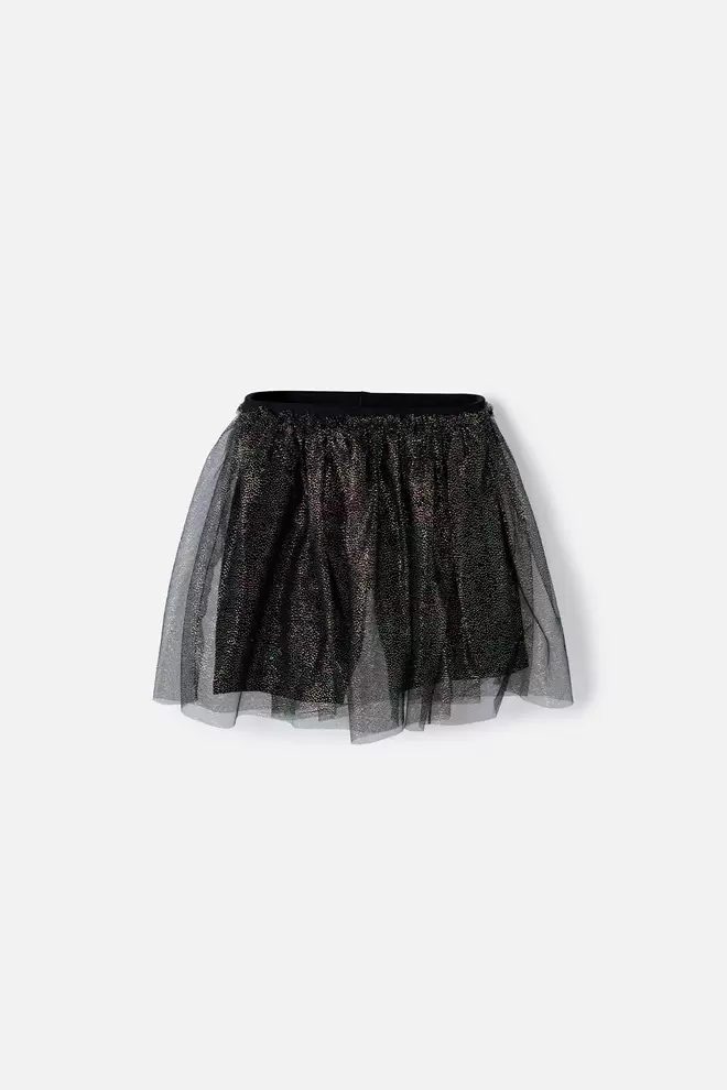 FALDA DE MIC CON TULL NEGRO PARA NIÑA