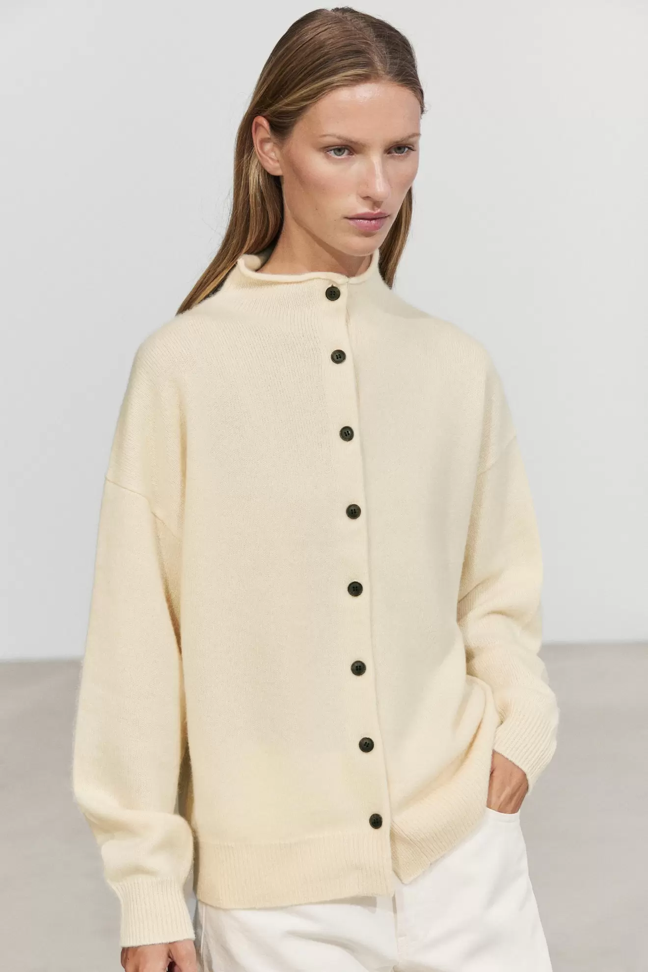 Cárdigan punto 100% cashmere