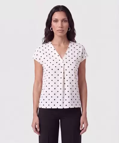Camiseta Cuello En V Para Mujer
