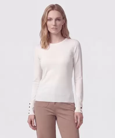 Saco Cuello Redondo Con Botones En Puños