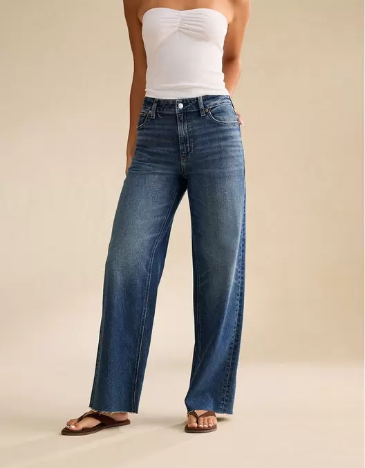 Jean Baggy Wide Leg de Tiro Alto Ae
