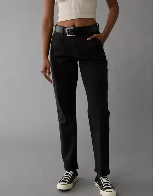 Pantalón Straight de Tiro Alto Ae