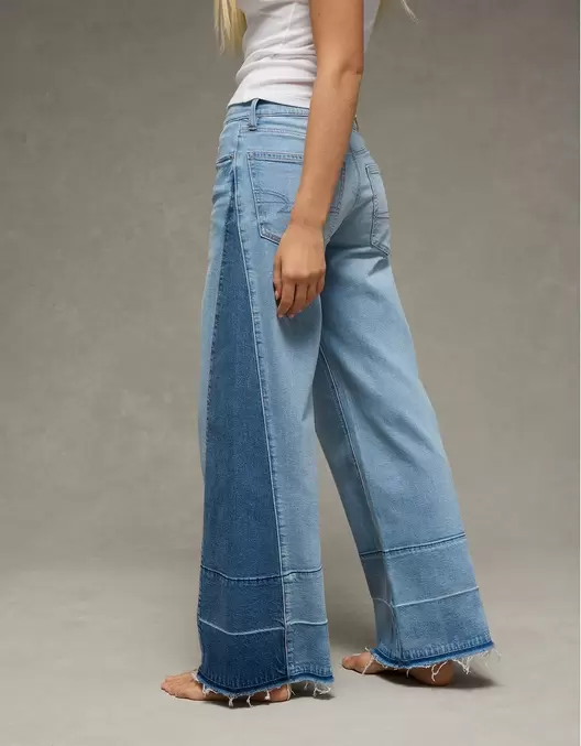 Jean Baggy Wide Leg de tiro bajo Ae