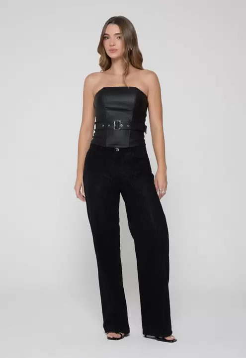 Jean para mujer tiro medio recto