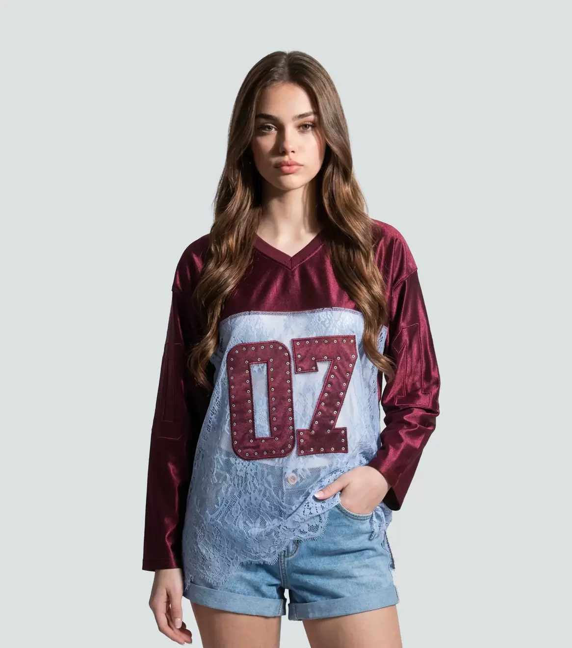 Blusa Casual Encaje Derek Lovely
