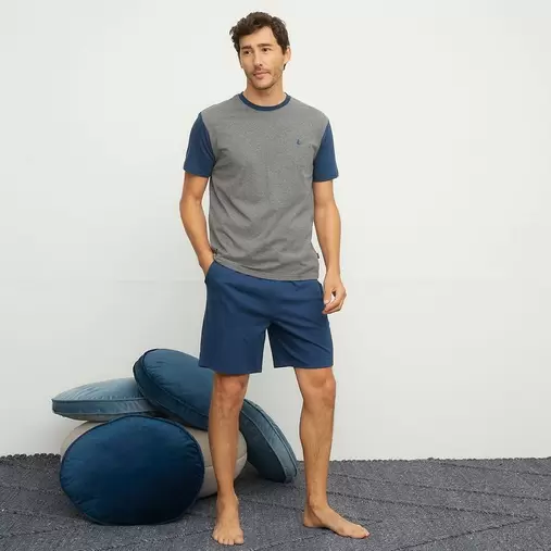 Pijama Hombre Manga corta de Algodón Newport