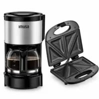 Combo Cafetera Perfectta 6 Tazas y Sanduchera 2 Puestos Antiadherente