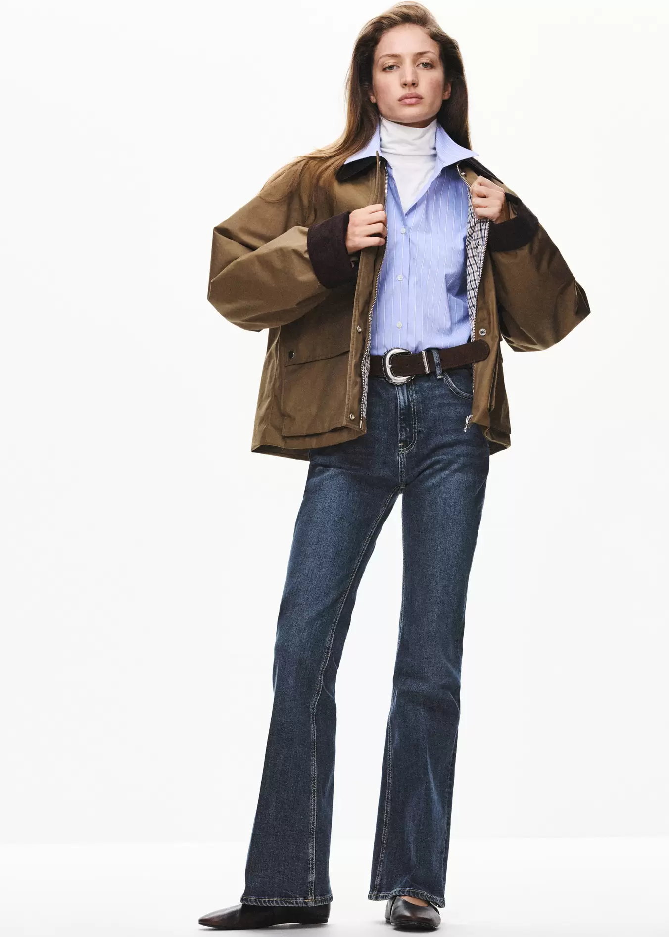High waist flare jeans