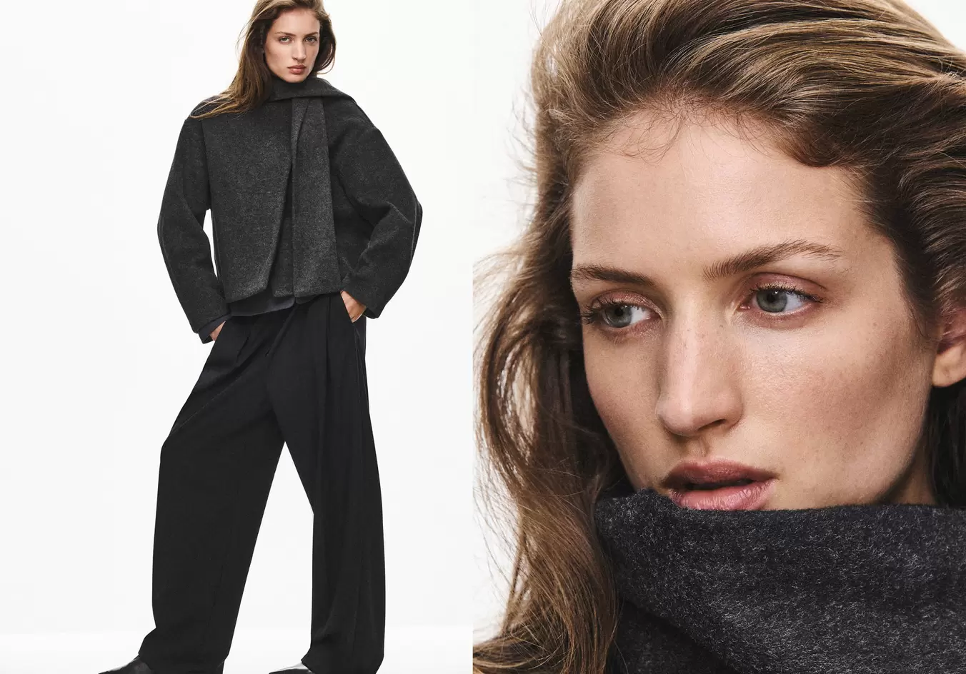Scarf-collar cloth jacket