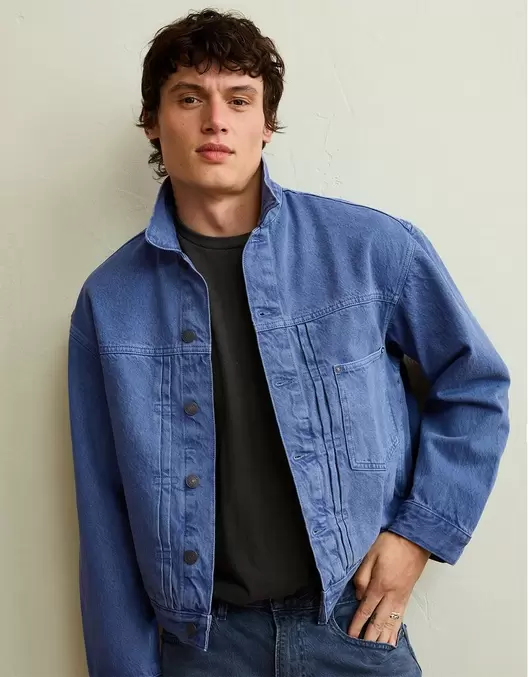Chaqueta de mezclilla de ajuste relajado Ae