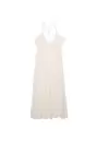 Vestido largo bambula tirantes abalorios