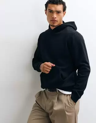 ASOS DESIGN essentials oversized hoodie in black
