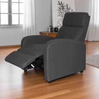 Silla Reclinable Flow grafito | Reclinable 1 puesto | Sistema Push arm