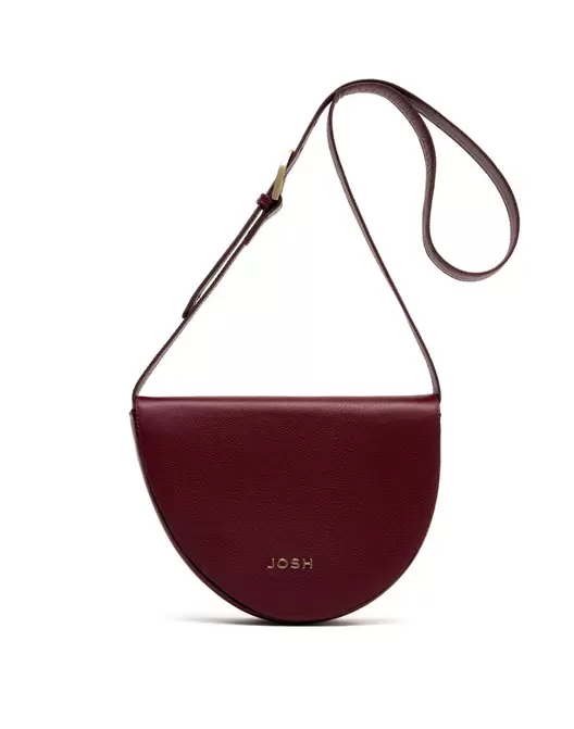 Bolso manos libres en cuero Color Vino para mujer Marca Josh - Ref. P2932BILBAO
