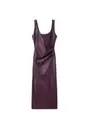 Vestido midi efecto piel