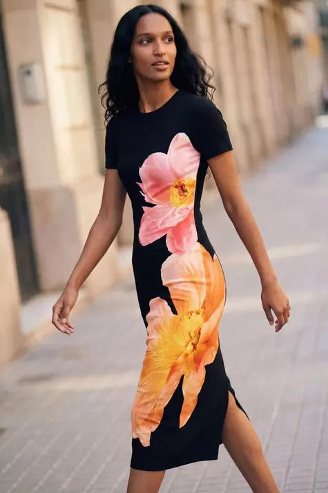 Vestido largo flores