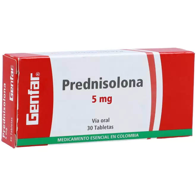 Prednisolona 5 mg 30 Tabletas