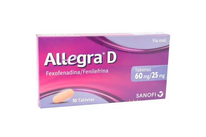 Allegra D 60 Mg/25 mg 10 Tabletas