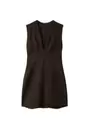 Vestido corto entallado escote pico